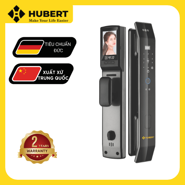 KHÓA CỬA GỖ HUBERT HB CG25F BLACK