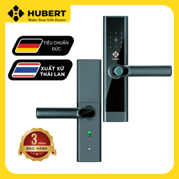 KHÓA CỬA GỖ HUBERT HB CG39 BLACK MINI
