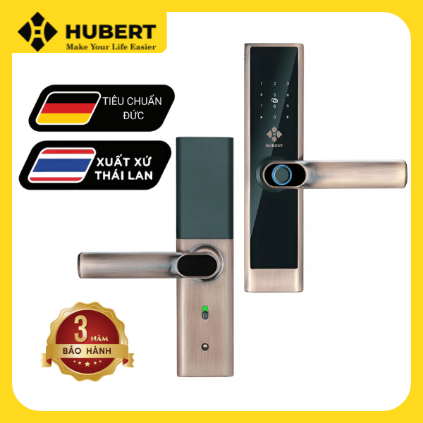 KHÓA CỬA GỖ HUBERT HB CG39 COPPER MINI