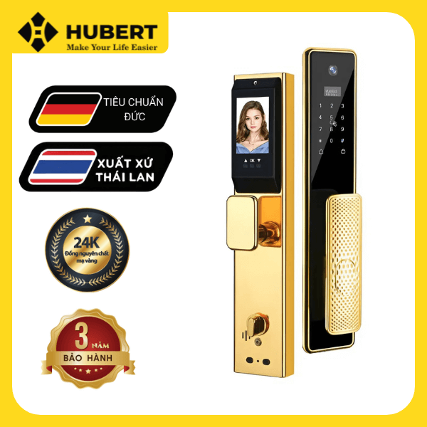 KHÓA CỬA GỖ HUBERT HB CG99 GOLD 24K