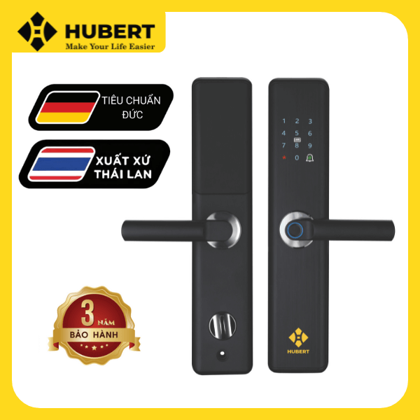 KHÓA CỬA GỖ HUBERT HB CG59 ROUGH BLACK